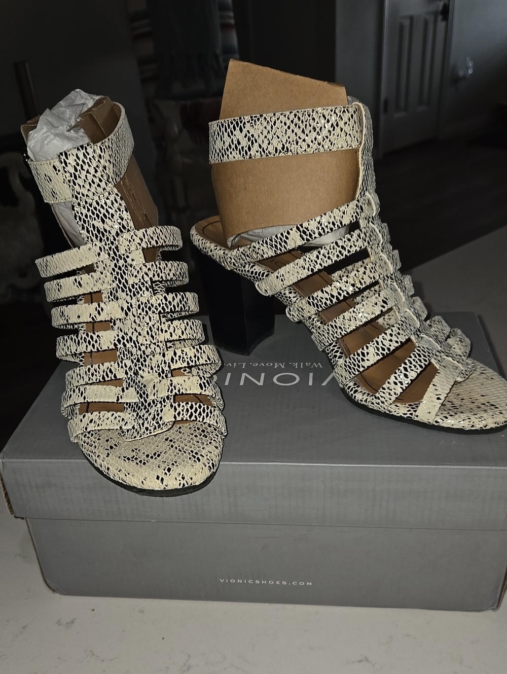 Vionic Patent Snakeskin Leather